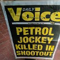 ZAF WC CapeTown 2016NOV16 001  I woke up last night to the sound of gunfire near my hotel and got up to this headline this morning.    Apparently a petrol jockey is a service station attendant over here. : 2016 - African Adventures, Cape Town, Western Cape, South Africa, Southern, Africa, 2016, November